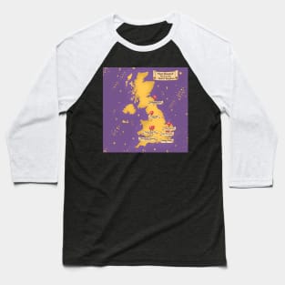 Most Haunted Places of the United Kingdom map Baseball T-Shirt